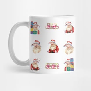 Vintage Santa Claus  Happy Holidays Season's Greetings Mug